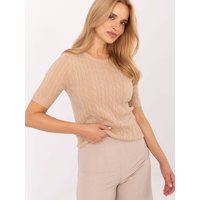 Short sleeve sweater model 216760 Factory Price - M/L - Brown