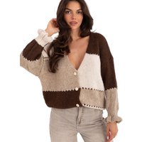 Cardigan model 218239 Rue Paris - ONE-SIZE-FITS-ALL - Brown