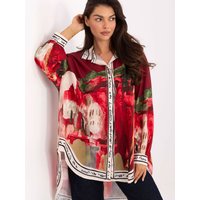 Long sleeve shirt model 218392 Rue Paris - ONE-SIZE-FITS-ALL - Red