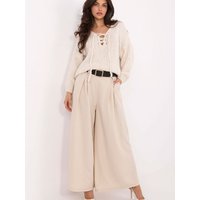 Women trousers model 220023 Italy Moda - ONE-SIZE-FITS-ALL - Beige