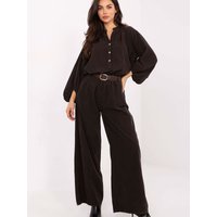 corduroy trousers model 220282 Italy Moda - ONE-SIZE-FITS-ALL - Brown