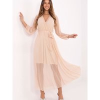 Long dress model 220288 Italy Moda - ONE-SIZE-FITS-ALL - Beige