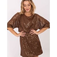 Short dress model 221074 Italy Moda - ONE-SIZE-FITS-ALL - Brown