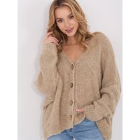 Cardigan model 222109 Factory Price - ONE-SIZE-FITS-ALL - Beige