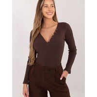 Blouse model 222201 Rue Paris - S/M - Brown