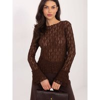 Lace blouse model 222447 Italy Moda - ONE-SIZE-FITS-ALL - Brown