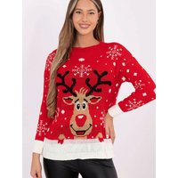 Jumper model 222784 Italy Moda - ONE-SIZE-FITS-ALL - Red