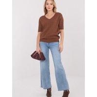 Short sleeve sweater model 222835 Factory Price - ONE-SIZE-FITS-ALL - Brown