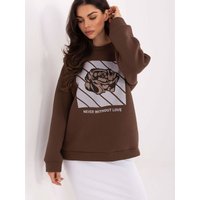 Sweatshirt model 223199 Italy Moda - ONE-SIZE-FITS-ALL - Brown