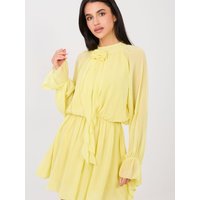 Cocktail dress model 223376 Rue Paris - ONE-SIZE-FITS-ALL - Yellow