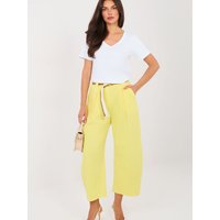 Women trousers model 223633 Rue Paris - ONE-SIZE-FITS-ALL - Yellow