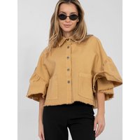 Denim jacket model 223787 Rue Paris - ONE-SIZE-FITS-ALL - Brown