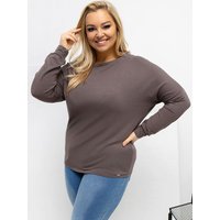 Plus size blouse model 223922 Relevance - ONE-SIZE-FITS-ALL - Brown
