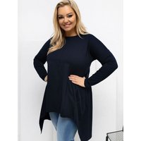 Plus size blouse model 223932 Relevance - ONE-SIZE-FITS-ALL - Navy blue