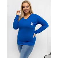 Plus size blouse model 223938 Relevance - ONE-SIZE-FITS-ALL - Blue