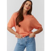 Short sleeve sweater model 224080 Makadamia - ONE-SIZE-FITS-ALL - Orange