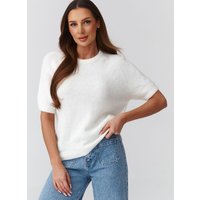 Short sleeve sweater model 224082 Makadamia - ONE-SIZE-FITS-ALL - Beige