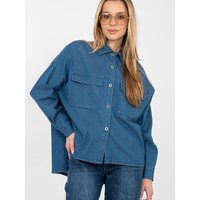 Long sleeve shirt model 224204 Italy Moda - ONE-SIZE-FITS-ALL - Blue