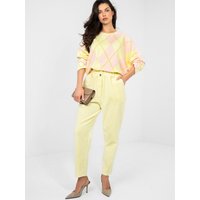 corduroy trousers model 224840 Italy Moda - ONE-SIZE-FITS-ALL - Yellow