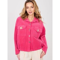 Corduroy jacket model 224983 Rue Paris - ONE-SIZE-FITS-ALL - Pink