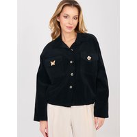Corduroy jacket model 224988 Rue Paris - ONE-SIZE-FITS-ALL - Black