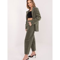 corduroy trousers model 224998 Rue Paris - ONE-SIZE-FITS-ALL - Green