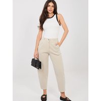 corduroy trousers model 225088 Rue Paris - ONE-SIZE-FITS-ALL - Beige