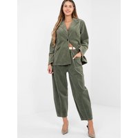 corduroy trousers model 225094 Rue Paris - ONE-SIZE-FITS-ALL - Green