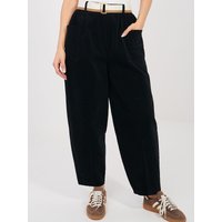corduroy trousers model 225098 Rue Paris - ONE-SIZE-FITS-ALL - Black