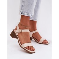 Heel sandals model 225112 Step in style - 36 - Beige