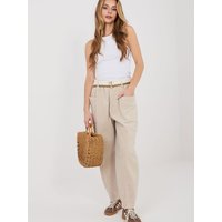 corduroy trousers model 225426 Rue Paris - ONE-SIZE-FITS-ALL - Beige