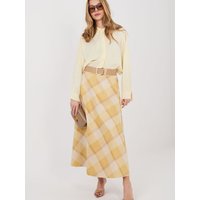 Long skirt model 225490 Italy Moda - ONE-SIZE-FITS-ALL - Yellow