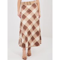 Long skirt model 225491 Italy Moda - ONE-SIZE-FITS-ALL - Brown