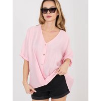 Short sleeve shirt model 225510 Italy Moda - ONE-SIZE-FITS-ALL - Pink
