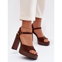 Heel sandals model 226119 Step in style - 38 - Brown