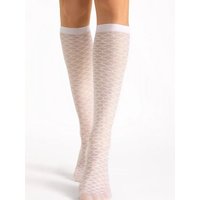 Knee highs socks model 226186 Fiore - ONE-SIZE-FITS-ALL - White