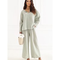Women trousers model 226445 Italy Moda - ONE-SIZE-FITS-ALL - Green