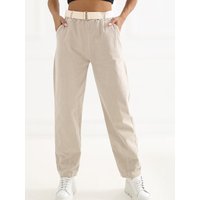 corduroy trousers model 226459 Italy Moda - ONE-SIZE-FITS-ALL - Beige