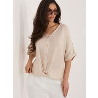 Short sleeve shirt model 226471 Italy Moda - ONE-SIZE-FITS-ALL - Beige