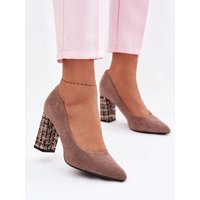 Block heel pumps model 227174 Step in style - 38 - Brown