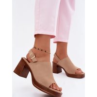 Heel sandals model 227915 Step in style - 38 - Beige