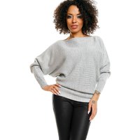 Bat style blouse model 84282 PeeKaBoo - ONE-SIZE-FITS-ALL - Grey