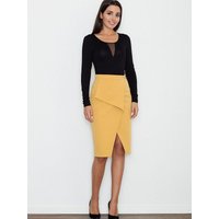 Classic skirt model 111094 Figl - L - Yellow