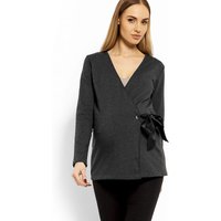 Maternity blouse model 113237 PeeKaBoo - S/M - Grey
