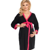 Bathrobe model 147503 PeeKaBoo - ONE-SIZE-FITS-ALL - Black