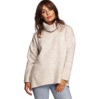 Turtleneck model 170261 BE Knit - S/M - Beige