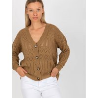 Cardigan model 175417 Rue Paris - ONE-SIZE-FITS-ALL - Beige