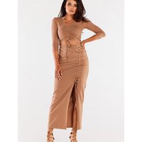 Long skirt model 181243 Infinite You - S - Beige