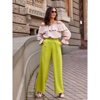 Trousers model 182637 Roco Fashion - 34 - Green