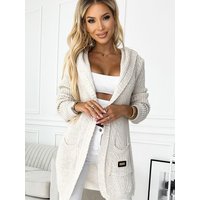 Cardigan model 183914 Numoco - ONE-SIZE-FITS-ALL - Beige